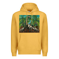 Mustard brachiosaurus Premium Hoodie - Artiststas