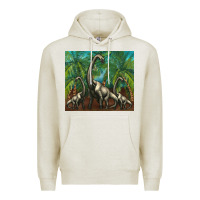 Oatmeal Heather brachiosaurus Premium Hoodie - Artiststas