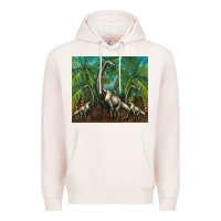 Pale Pink brachiosaurus Premium Hoodie - Artiststas