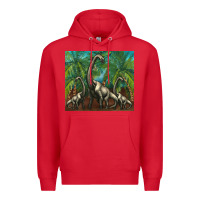 Red brachiosaurus Premium Hoodie - Artiststas