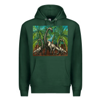 Sports Green brachiosaurus Premium Hoodie - Artiststas