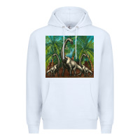 White brachiosaurus Premium Hoodie - Artiststas