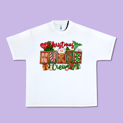 Christmas Nurse Crew Urban Heavy Tee Designed By Fadigitalartstudio