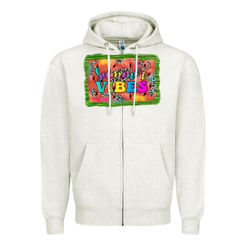 Summer Vibes Watermelon Zipper Hoodie by JahusDesignShop | Teevron