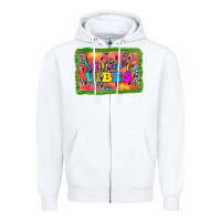 White summer vibes watermelon Zipper Hoodie - JahusDesignShop