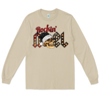 Mushroom rockin noel skull Long Sleeve Tee - CowhideDigitalArt