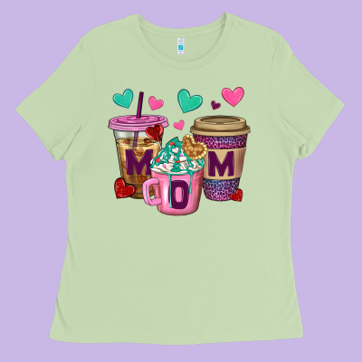 Western Mom Coffee Cups Ladies Tee Designed By Bundleandbundleshop