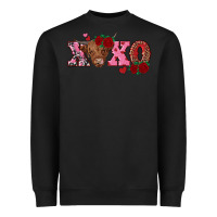 Black xoxo highland cow Heavyweight Sweatshirt - RanaPortraitStore