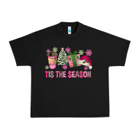 Black Pink Christmas Tis The Season Urban Heavy Tee - FaDigitalArtStudio