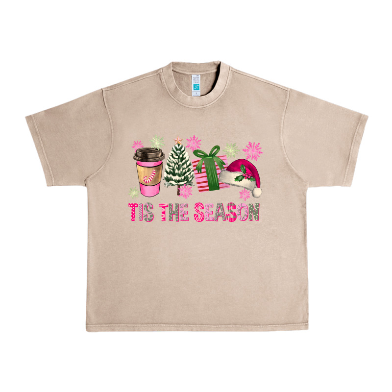 Pink Christmas Tis The Season Urban Heavy Tee by FaDigitalArtStudio | Teevron
