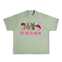 Oil Green Pink Christmas Tis The Season Urban Heavy Tee - FaDigitalArtStudio
