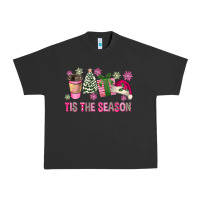 Pigment Black Pink Christmas Tis The Season Urban Heavy Tee - FaDigitalArtStudio
