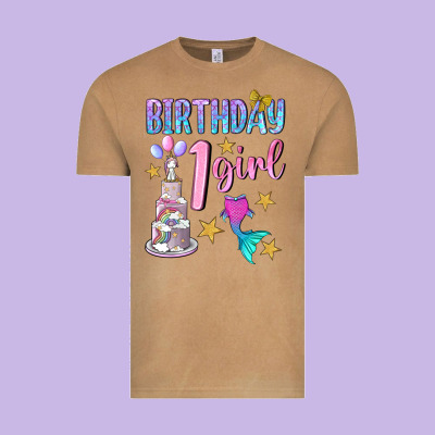 Birthday Girl 1 Vintage Tee Designed By Bundleandbundleshop