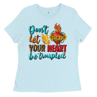 Baby Blue Don't Let Your Heart Be Troupled Ladies Tee - BundleAndBundleShop