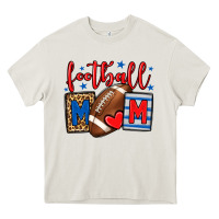 Cream Football mom red and blue team color mother's day Heavy Core Tee - HowdyJamesFarm