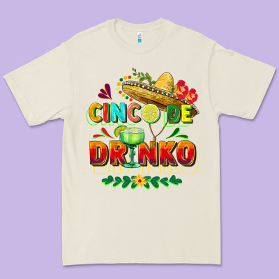 Cinco De Drinko Premium Tee Designed By Fadigitalartstudio