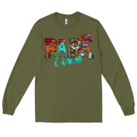Army Green Papa Claus Long Sleeve Tee - CowhideDigitalArt