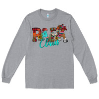 Heather Grey Papa Claus Long Sleeve Tee - CowhideDigitalArt