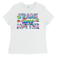White Western LGBTQ+ Trans Lives Matter Ladies Tee - BundleAndBundleShop
