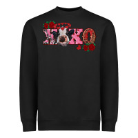 Black xoxo calf Heavyweight Sweatshirt - RanaPortraitStore