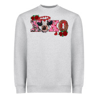 Heather Grey xoxo calf Heavyweight Sweatshirt - RanaPortraitStore