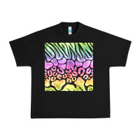 Black neon rainbow safari seamless pattern Urban Heavy Tee - BundleAndBundleShop