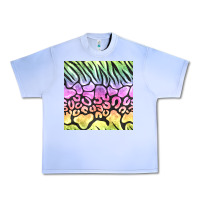 Grape Ice neon rainbow safari seamless pattern Urban Heavy Tee - BundleAndBundleShop