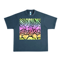 Midnight Navy neon rainbow safari seamless pattern Urban Heavy Tee - BundleAndBundleShop
