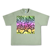 Oil Green neon rainbow safari seamless pattern Urban Heavy Tee - BundleAndBundleShop