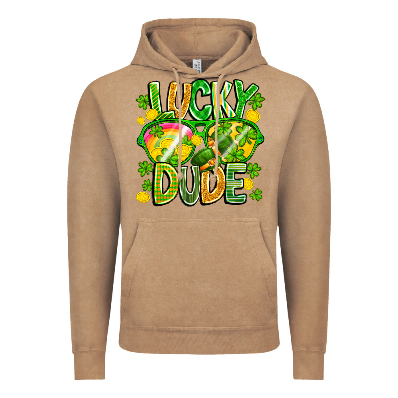 Lucky Dude Vintage Hoodie by CowhideDigitalArt | Teevron