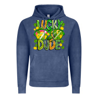 Vintage Denim Lucky Dude Vintage Hoodie - CowhideDigitalArt