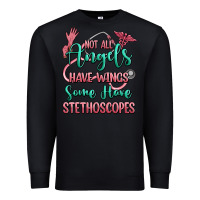 Black not all angels have wings some have stethoscopes Premium Sweatshirt - RanaPortraitStore