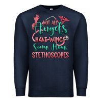 Navy not all angels have wings some have stethoscopes Premium Sweatshirt - RanaPortraitStore