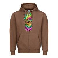 Chestnut tie dye pineapple Zipper Hoodie - JahusDesignShop