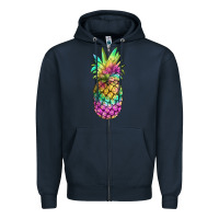Navy tie dye pineapple Zipper Hoodie - JahusDesignShop
