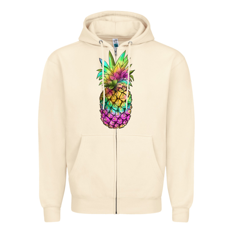 Tie Dye Pineapple Zipper Hoodie by JahusDesignShop | Teevron