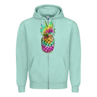 Seafoam tie dye pineapple Zipper Hoodie - JahusDesignShop