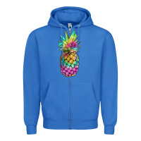 True Royal tie dye pineapple Zipper Hoodie - JahusDesignShop