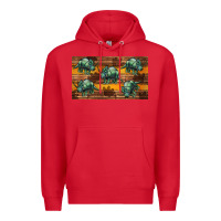 Red dinosaur triceratops sippy cup Premium Hoodie - Artiststas
