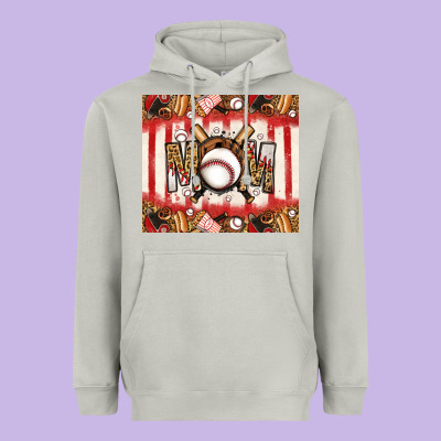 Baseball Mom Heavyweight Hoodie Designed By Jasminsmagicworld