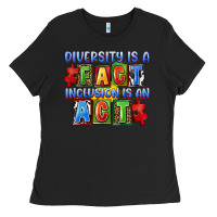 Black diversity is a fact indesion is an act Ladies Tee - FaDigitalArtStudio