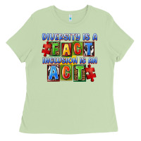 Matcha diversity is a fact indesion is an act Ladies Tee - FaDigitalArtStudio