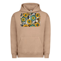 Pigment Burro gemstone sunflower cowhide background Urban Hoodie - Jasminsmagicworld