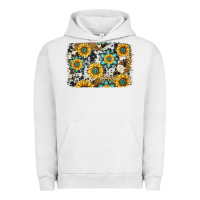 Pigment Lunar Rock gemstone sunflower cowhide background Urban Hoodie - Jasminsmagicworld