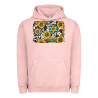 Pigment Salmon gemstone sunflower cowhide background Urban Hoodie - Jasminsmagicworld