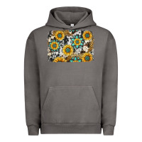 Pigment Tornado gemstone sunflower cowhide background Urban Hoodie - Jasminsmagicworld