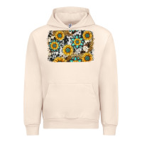 Sandshell gemstone sunflower cowhide background Urban Hoodie - Jasminsmagicworld