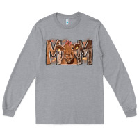 Heather Grey Rodeo Mom Cow Long Sleeve Tee - CowhideDigitalArt