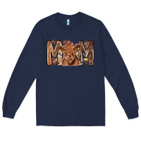 Navy Rodeo Mom Cow Long Sleeve Tee - CowhideDigitalArt