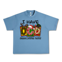 Pebble Blue I Have Obsessive Christmas Disorder Urban Heavy Tee - FaDigitalArtStudio